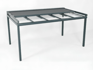 Terrassenüberdachung mit Markise 4×4 | Klares Glas