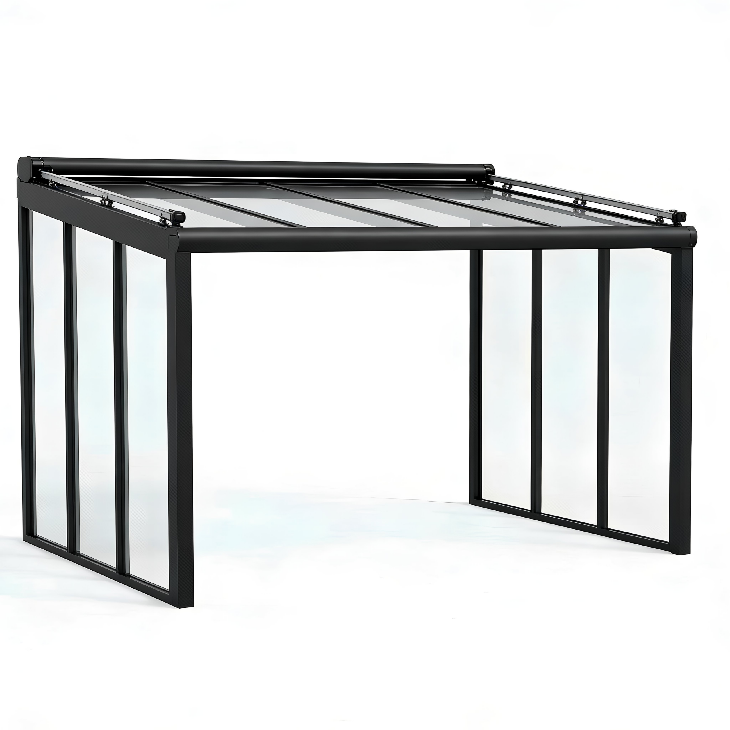 Terrassenüberdachung Sonnenschutz 4×3 | Glas