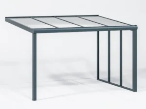 Terrassenüberdachung mit Seitenwand 4×3 | Polycarbonat