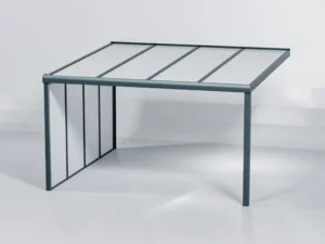 Terrassenüberdachung mit Seitenwand 4×4 | Polycarbonat