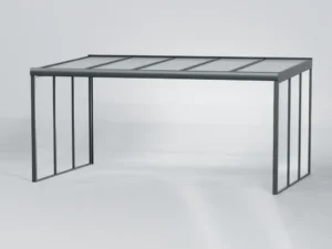 Terrassenüberdachung mit Seitenwand 5×3 | Polycarbonat